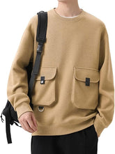 HOTIAN 男士圓領套頭衫 寬鬆版