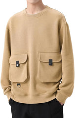 HOTIAN 男士圓領套頭衫 寬鬆版